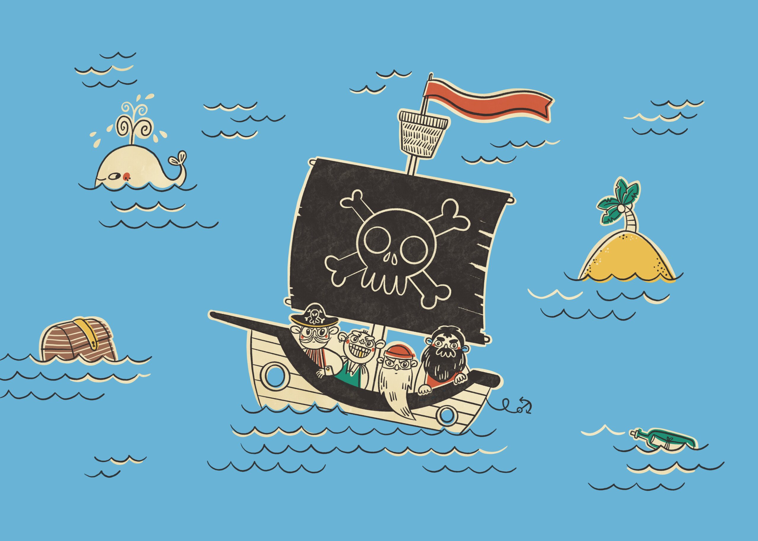 “Piraci zza siedmiu mórz", Sabina Furmańska, Justyna Tkocz, 14 kart narracyjnych - obrazek 2