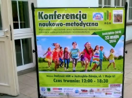 obraz plakat z konferencji naukowo-metodycznej „Współczesne formy i metody pracy edukacyjnej z dziećmi w wieku przedszkolnym i wczesnoszkolnym”